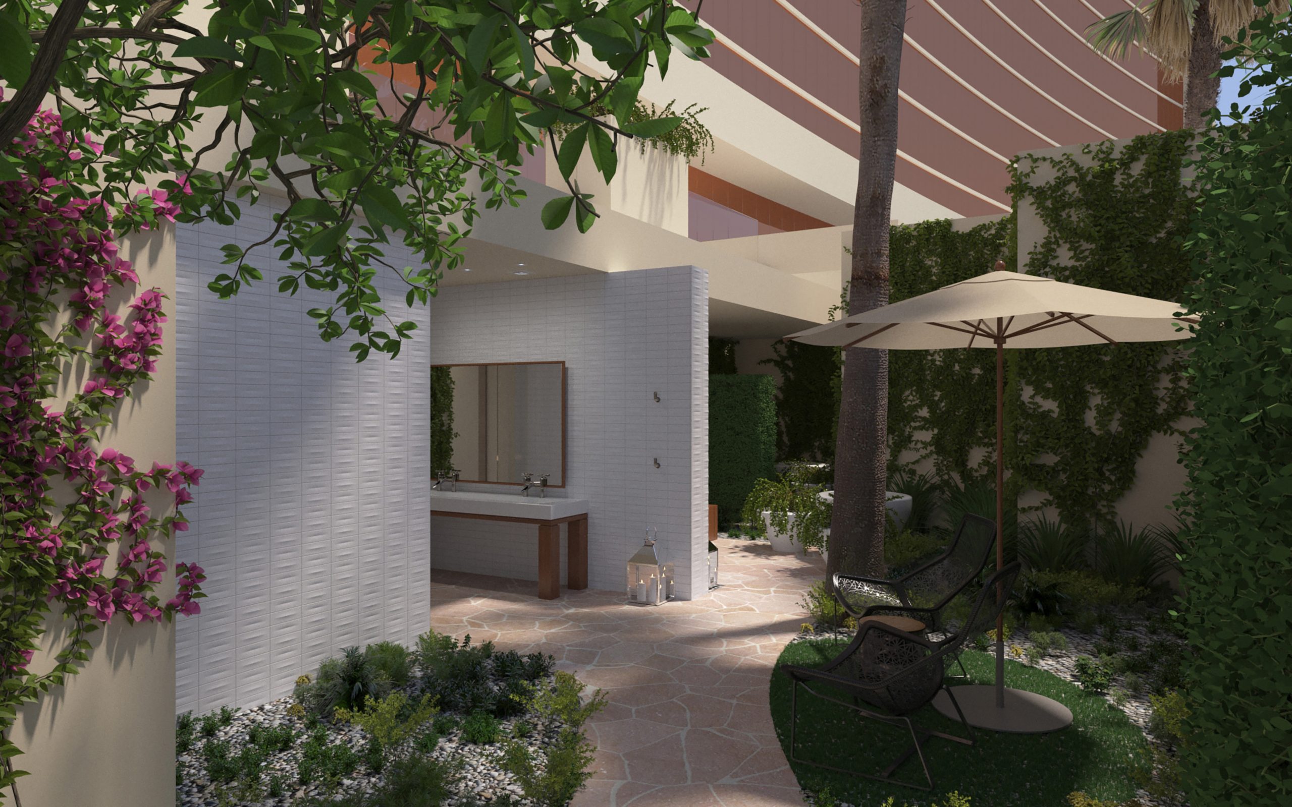 the spa at red rock | shower garden | image 12