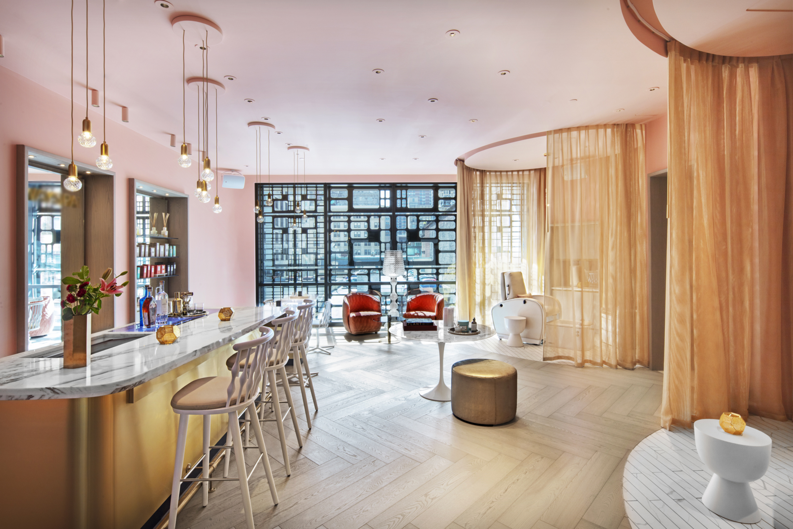 away spa | reception/bar/beauty pods | image 1